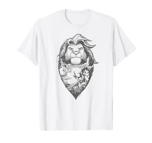 T-shirt Roi Lion Disney dessin néon pour fan de culture pop et mode urbaine