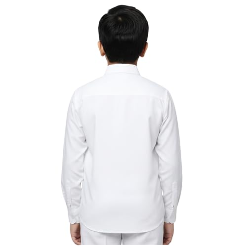 Image of White Shirt Full Sleeve 100% Cotton | Boys | School Uniform