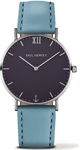 Paul Hewitt Orologio Da Polso Da Donna Sailor Line 39 Mm Cinturino In Pelle Ph-Sa-S-St-B-23S-Vor, Cinghie