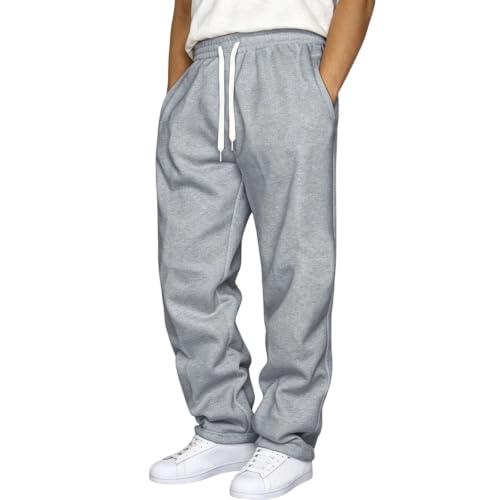 Men's Sweatpants with Pockets Wide Leg Fleece Lined Joggers Pants - image 1