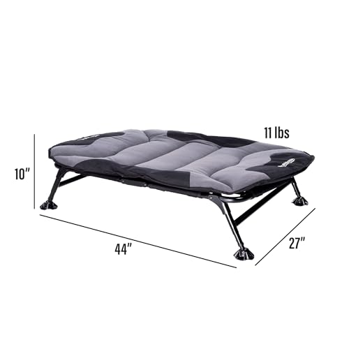 Image of Momarsh Elevated Dog Cot with Washable Soft Pad & Folding Frame for Travel & Home Use | All in One Home Cot with Non Slip Feet | Large Portable Dog Bed | Perfect Padded Pet Bed System for Dogs