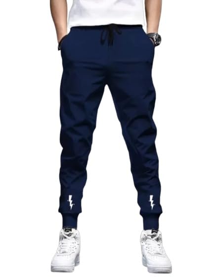 Image of Track Pants for Mens || Joggers for Mens || Men's Sports Regular Fit Polyester Track Pant with Two Side Zipper Pockets (L14 Arrow)