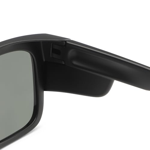 Trendy Square Polarized Sunglasses for Men, Wrap-Around Side Protection Design thick Frames DG520-20254