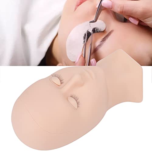 Eyelash Extension Mannequin Head Eyelash Extensions Training Head Removable Eyelids High Simulation Silicone Lash Training Practice Head(01) - Image 3