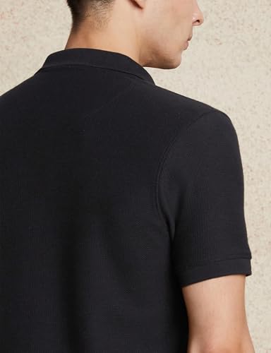 Image of Amazon Brand - Symbol Men's Cotton Rich Textured Polo Tshirts | Collar Plain Tshirts | Half Sleeves - Regular Fit (Available in Plus Sizes)