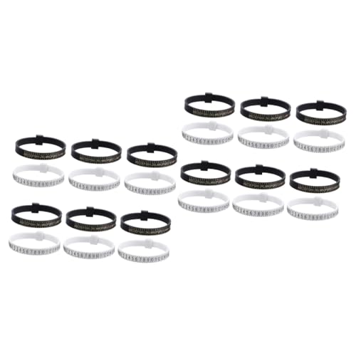 SEWACC 24piezas Medidores De Anillos y Tallas De Joyería Para Bodas y Otras Ocasiones Herramienta De Medición Reusable y Precisa Medidores De Tallas Us y Uk Material Resistente y