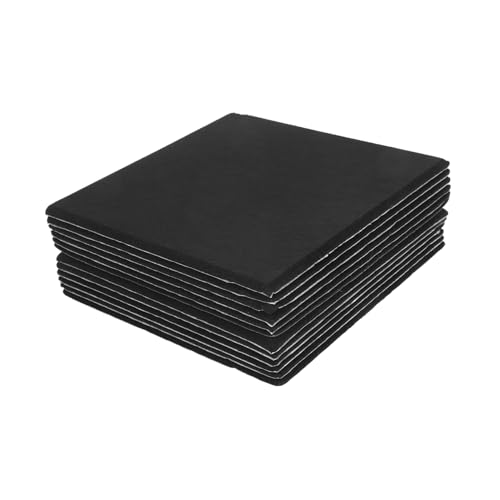 Paneles acústicos autoadhesivos para pared de 12 piezas NUOBESTY absorbentes de sonido en poliéster negro miniatura 1