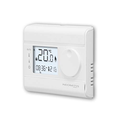 Neomitis White/Black Rt7+ Wired 7 Day Programmable Digital Room Thermostat