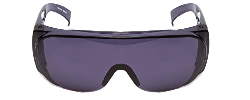 Calabria 1003 Fit Over Safety Glasses Fitover Prescription Eyewear Smoke Grey Men Women Large Wraparound Tinted Anti Scratch4