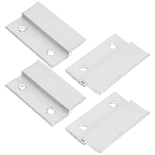 SHINEOFI Ensemble De 2 Kit de Fixation Mural Z Aluminium Robuste Support à Taquet Français pour Miroirs Lourds Cadres et Armoires Crochet de Suspension Polyvalent pour Tableaux et Étagères