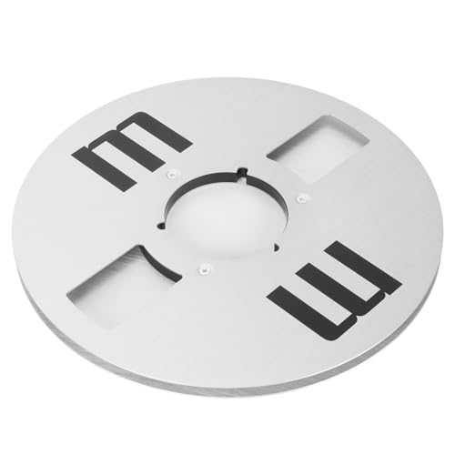 1/4 10.5 Inch Record Empty Reels, Aluminum Alloy 4 Holes 10.5 inch Open Reel, Universal Sound Tape Takeup Reel for Recording Open Reel Takeup Reel, Silver