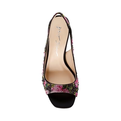 Image of Betsey Johnson Women's Mina Peep-Toe Slingback Heeled Sandals