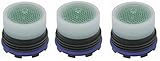 Neoperl 13 0230 5 Economy Flow PCA Cache Perlator HC Aerator, Tom Thumb Size, 1.5 GPM, Green/Clear Dome, Honeycomb Screen, Aerated Stream, M16.5 x 1 Threads, Plastic, 0.591