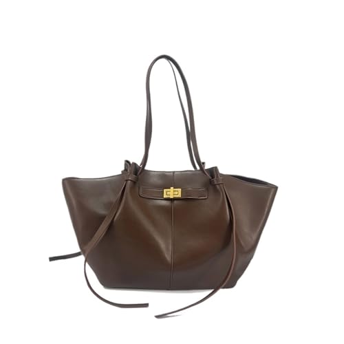 KJBDQQH pendler tragetasche Große Kapazität Trapez Frauen Schulter Taschen Designer Metall Schloss Handtaschen Hohe-Qualität Pu Leder(Color1)