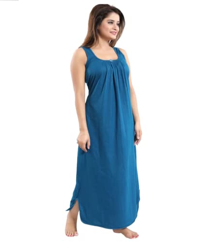 Image of H & C Full Length Women's Hosiery Cotton Fabric Long Nighty Slip /Camisole Slip /Night Wear Maxi for Women Free Size