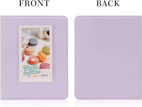 Image of ZENKO 64-Pocket Album + 5 Magnetic Frames fits Fujifilm Instax Mini (12, 11, 9, 8, 40, Evo, Liplay), Mini Link Printer, Polaroid Snap Touch, PIC-300, Z2300 Mint Instant Cameras (Purple)