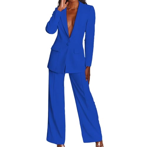 2 Piece Pant Suits for Women Dressy Business Casual Outfits Office Work Suit Set 2 Piece Pant Suits For Women