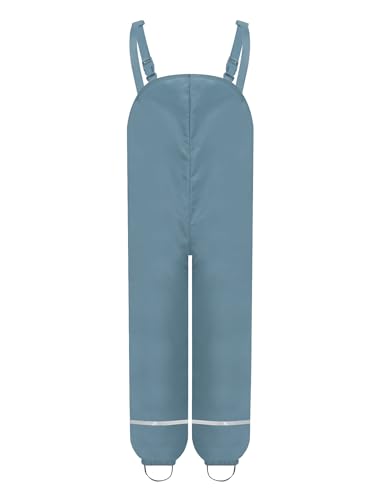 Boys Girls Waterproof Suspender Rain Pants Dirty Proof Windbreak Rain Bib Overalls Lightweight Trousers Rainwear