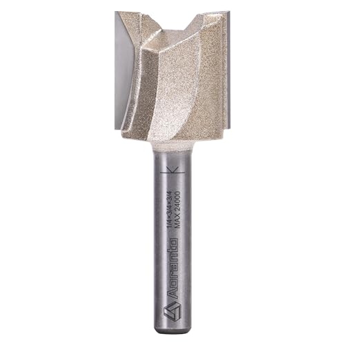 Aoranto Straight Router Bits 1/4 Shank 3/4 Cut Diameter 3/4 Cut Length Useful for Plunging Capabilities for Cutting Grooves Dados Mortising