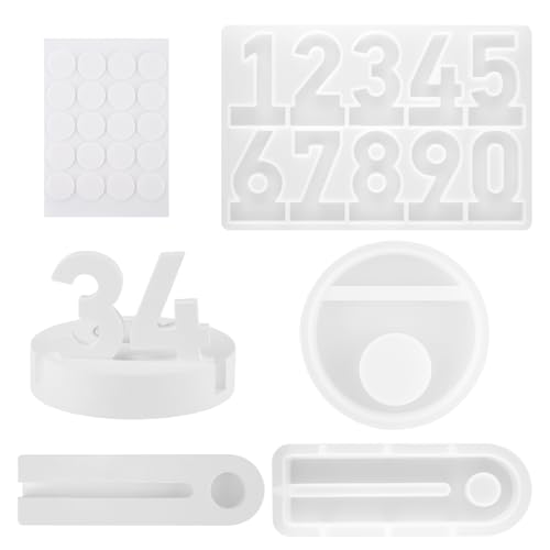 3 Stück Silikonform Gießformen (1 Stück Silikonform Zahlen + 2 Stück...