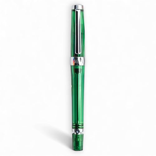 Image of Venti Fountain Pen - Acrylic Luxury Pen,VAC Filler, Schmidt Nib (Fine),Vaccum Filling, Best Pen Gift Set for Men & Women, Professional, Executive, Office, Nice Pens,Return Gift (F013-Green)