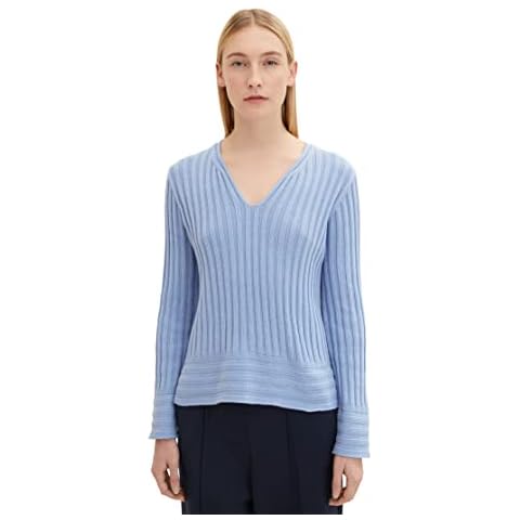TOM TAILOR Dreamy Blue Cut-Out Sweater Cover