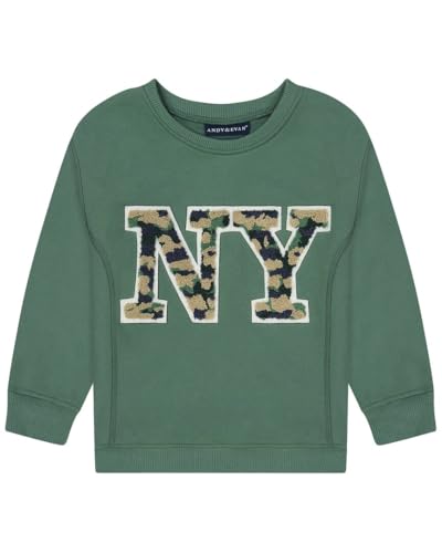 Andy & Evan Boys' Chenille Sweatshirt with Front Graphic, Fall and Winter Sweaters For Boys