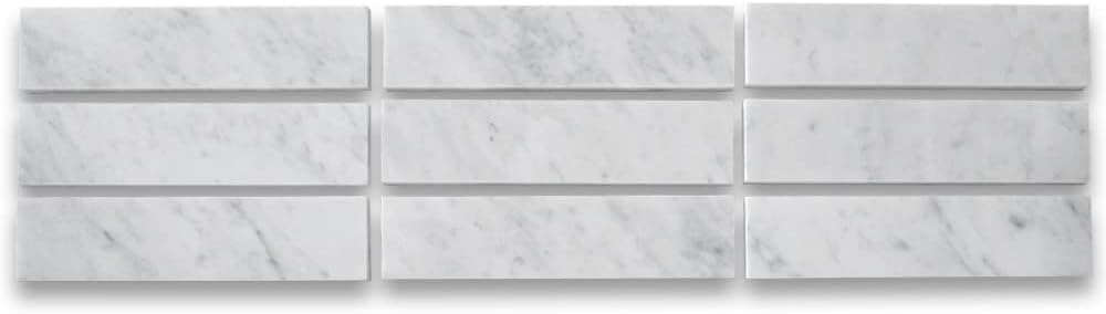 Stone Center Online Carrara White Marble 2x8 Tile Polished Kitchen Bath Wall Floor Backsplash Shower (100 sq.ft.)