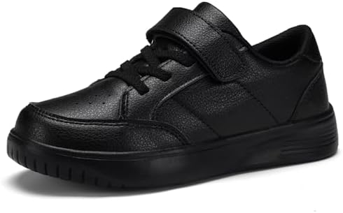 Yadurdu Kid All Black Running Shoes Boys Sport Girls Walking Shoes Big Kid Size 4