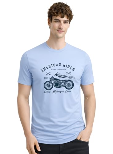 Image of ADRO Mens Printed Cotton T-Shirts Pack of 3 | Regular Fit Graphic Tshirt | Breathable Modern Stylish Casual T Shirt for Travel Gym Daily Lifestyle