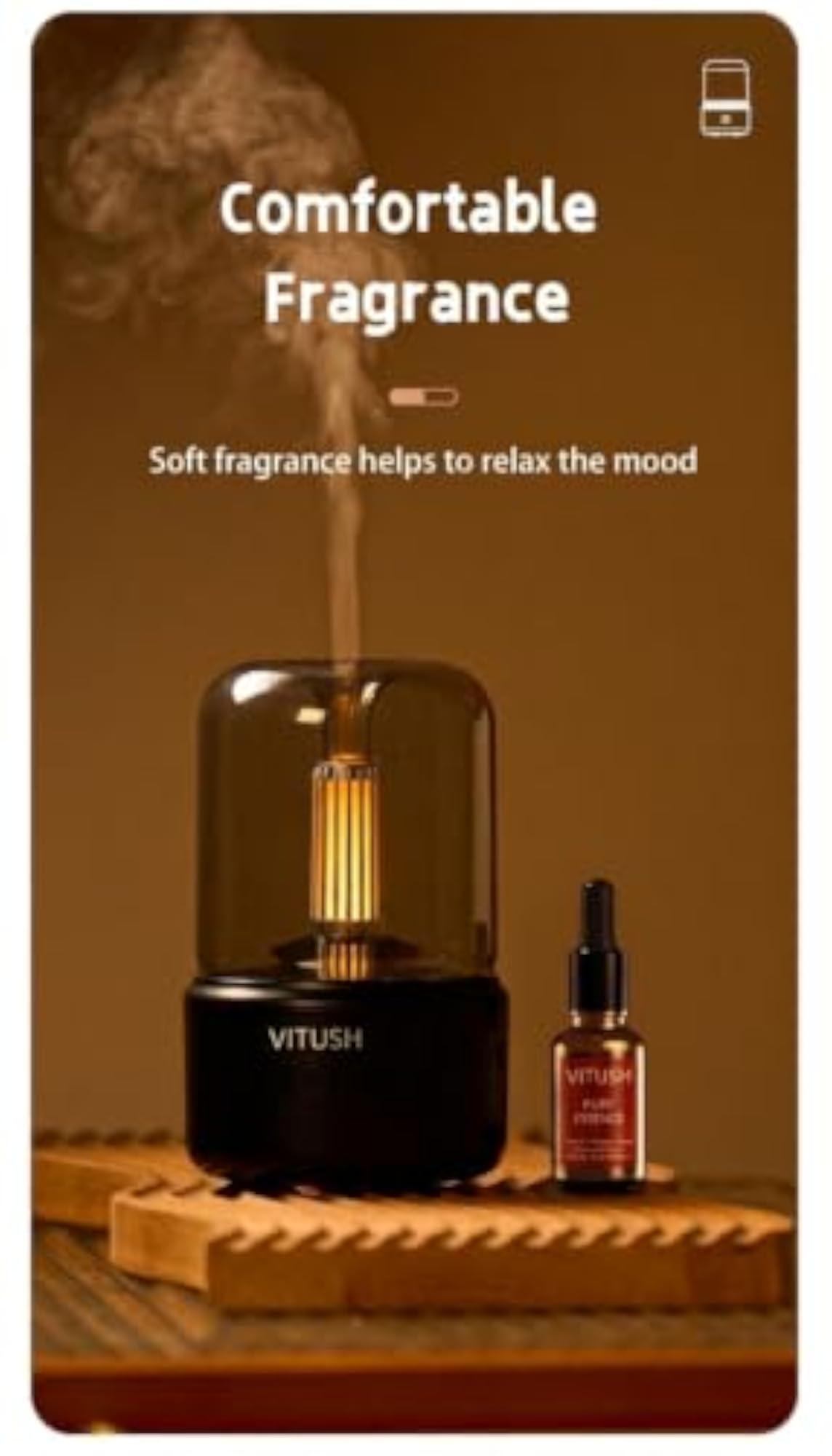 Candle Light Humidifier with Essential Oil Diffuser