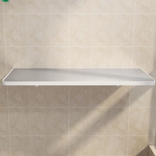 Table de bar murale en acier inoxydable rabattable L90 x l40 cm