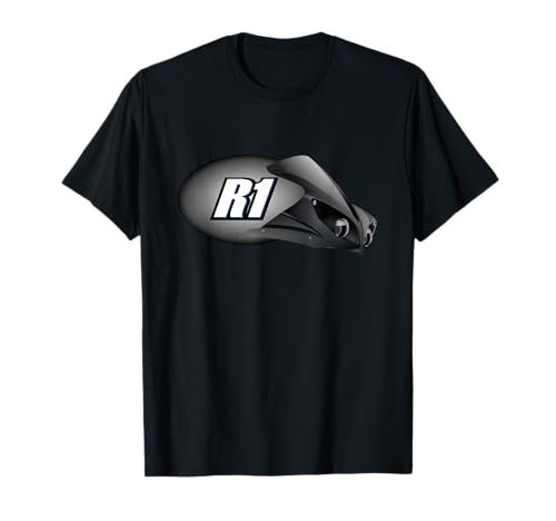 Yamaha R1 YFZ T-Shirt Noir Motocyclette Sport T-shirt Homme Unisex Small Noir Manche courte T-shirt
