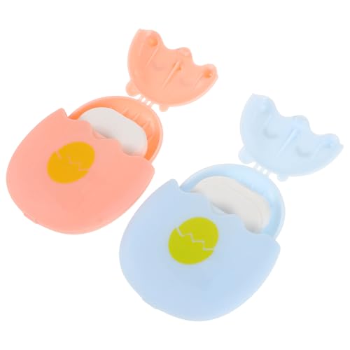 Abaodam Jabón de Viaje en Láminas Compactas Desechables, 30 Hojas de Papel para Lavado de Manos en Exteriores y Viajes Escolares, Colores Rosa y Azul