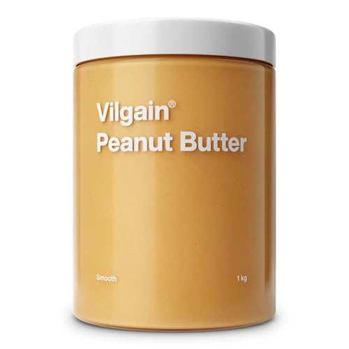 Vilgain 100% Erdnussbutter Cremig (1000g) – Cremiges Erdnussmus Ohne Zuckerzusatz, Palmöl & Salz – Vegan, Proteinreich & Glutenfrei – Natürliche Erdnusscreme Aus Trocken Gerösteten Erdnüssen