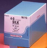 Johnson & Johnson 632G Ethicon Suture, Silk Thread, Size 3-0, X-1 Needle, 18