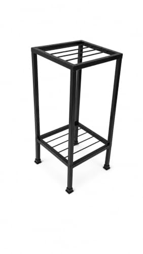 Image of 2-Tier Metal Plant Stand for Tulsi Pot | Heavy-Duty Powder-Coated Steel Flower Pot Stand with Storage Shelf | Multi-Purpose Water Dispenser Stand | Modern Indoor & Outdoor Plant Display Rack for Home Entrance, Balcony & Garden