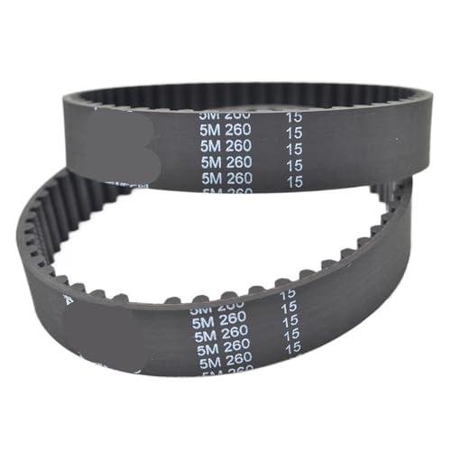 Courroie HTD 5M 260mm anti-glissement à 52 dents pour poulie de synchronisation