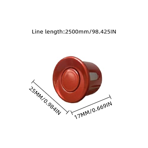 Image of LCD Parking Sensor Kit - Displays Data on Original Screen, Easy Rear Installation, Compatible with All Camera Formats (AHD, CVBS), 18 Probe Colors to Match Any Vehicle(Red)