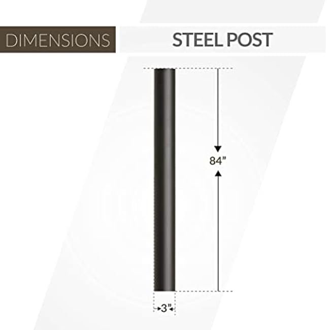 Generation Lighting 8102-12 Outdoor Posts Traditional Outdoor Post Outside Fixture, Black Finish