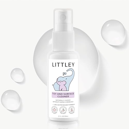 Image of Littley Toy & Surface Cleaner | Alcohol-Free HOCl Spray for Baby Toys & High-Touch Surfaces | Fragrance-Free Formula | Gentle Cleaning for Everyday Messes | 2 oz