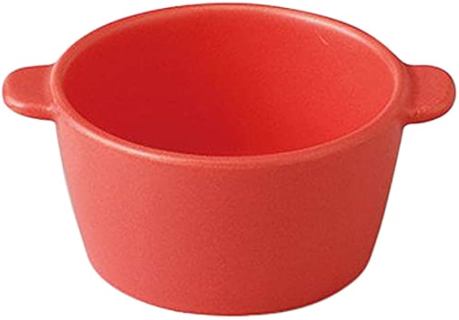 Amazon.co.jp: 5個セットレッド 両手ココット [ 13.4 x 10.5 x 5.6cm