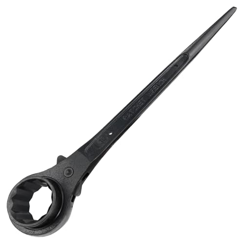 WEDO Scaffold Podger Ratchet Wrench,One Side Socket Wrench,Quick Release Spud Wrench,1 3/7 Inch Socket Spud Ratchet,36mm Metric,Length 435mm Ratchet Spanner,Cr-V