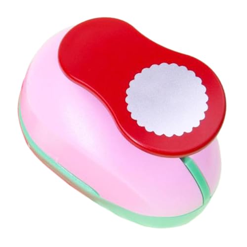 Hellery Perforadora Manual para Papel con Diseño de Círculo Ondulado Herramienta de Corte Portátil para Manualidades de Confeti para Bolsas de Regalo, 1 Inch