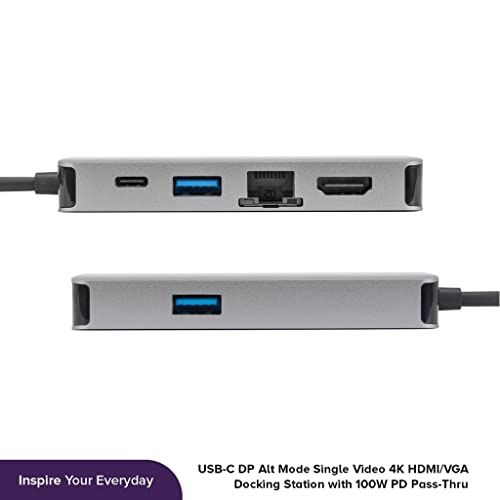 Image of Vaku Luxos USB Hub Type C Ultron Rage 6IN1 multiport USB 3.0 High-Speed Adapter connector (5GBPS) data transfer Converter Extension, Type C PD, VGA, Ethernet, 4K HDMI docking station USB A Port Compatible with Macbook Air Pro (M1, M2 etc), iPad Pro Air, Laptop, and Other Type C Mobile & Devices
