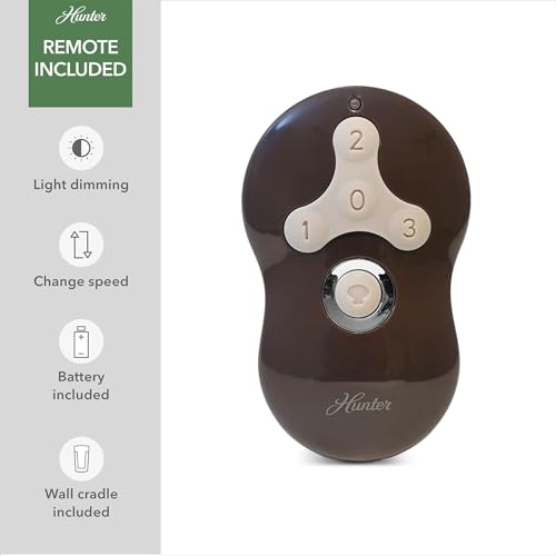 Image of Hunter Sentinel, Indoor, Ceiling Fan, 3 Blades, 52 inch, Brushed Nickel
