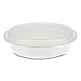 Pactiv Evergreen Newspring VERSAtainer Microwavable Containers, 48 oz, 9 x 9 x 2.38, White/Clear, Plastic, 150/Carton
