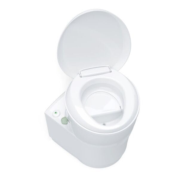 Thetford Trenntoilette, Kunststoff, Rechteckig, Weiß, 58 x 36,5 x 49,5 cm, 7,5L Urintank/7L Kottank, 6,8 kg, Mechanische Füllstandsanzeige