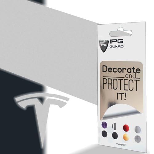 Image of IPG Compatible with Model Y Decal (8 Logo Set) Stickers Set Personalize Your Vehicle (Reflective Series - White)