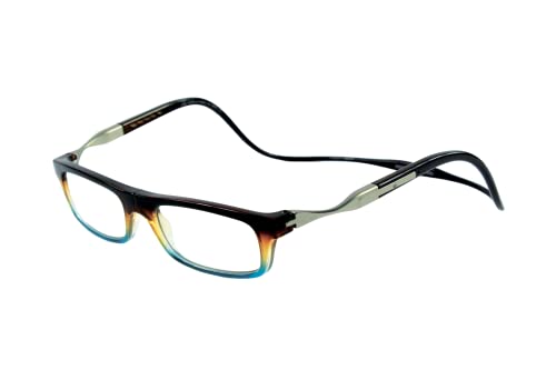 Gafas CliC Gafas de lectura hombre y mujer - Vunetic Tenore Black Blue - Gafas de lectura con imán - Poliamida TR90 y Nylon - Gafas flexibles de presbicia +1.5 - Made in Italy